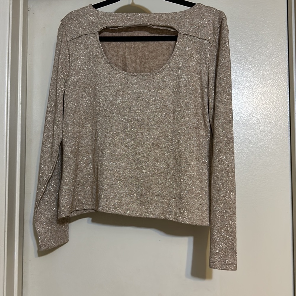 Banana Republic gold shimmer top - Picture 3 of 4